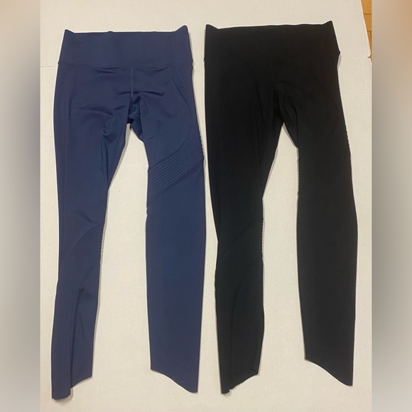 Under Armour Black and Slate Grey HeatGear Compression Leggings Size M - Picture 2 of 6